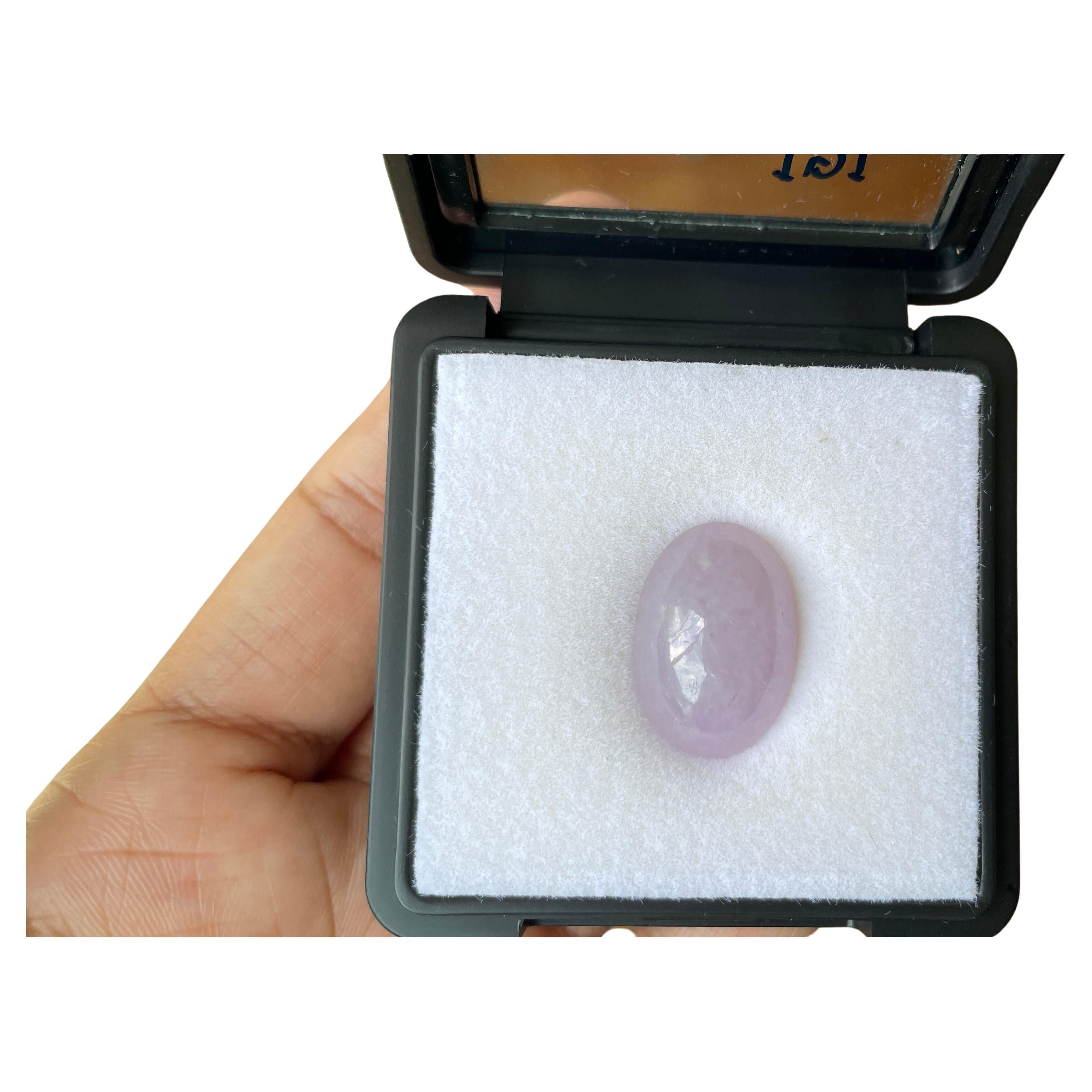 Jade Lavande de Birmanie certifié IGI 20.76Ct Huge Type A (20.35x14.2x9.02mm) en vente