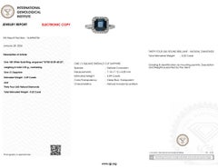 IGI-zertifiziert 2,09 Karat blauer Saphir & Diamant-Ring in 18K Weißgold