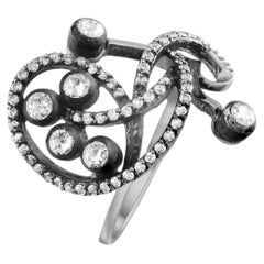 IGI Certified 2.16 Carat Diamond Floral Ring 8K Gold