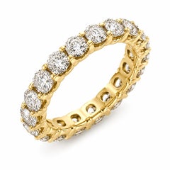 IGI Certified 2.20 Carat Ct Real Natural Round Diamond Full Eternity Band Ring