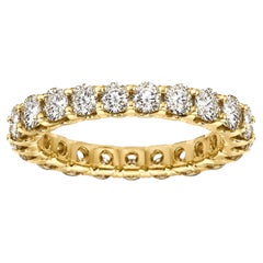 IGI Certified 2.20 Carat Ct Real Natural Round Diamond Full Eternity Band Ring