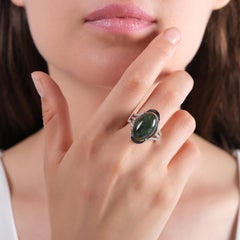IGI Certified 22.52 Carat Star Sapphire and Diamond Statement Ring 14K Gold