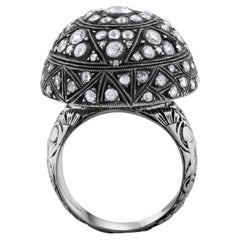 IGI Certified 2.33 Carat Natural Diamond Ottoman Style Statement Ring 8K Gold