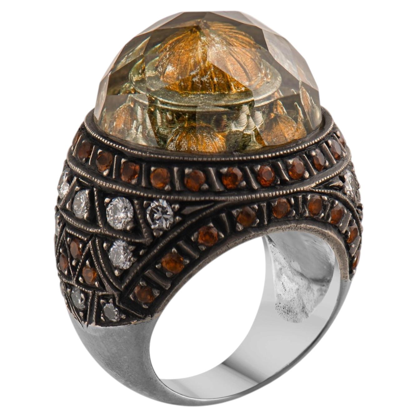 Anillo de oro de 8 quilates con certificado IGI de 2,41 quilates de diamantes y declaración multigema en venta