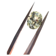 IGI Certified 2.52ct Light Yellowish Green Oval-Shaped Tourmaline Gemstone