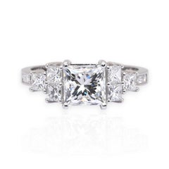 IGI Certified 2.56ct Diamonds Cluster Ring in 18k White Gold