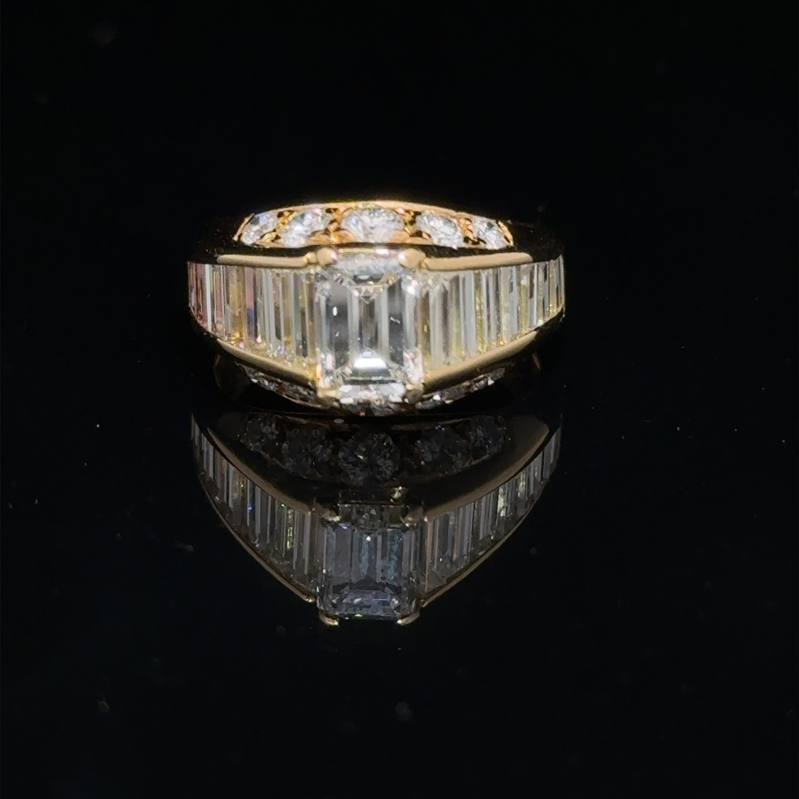 IGI-zertifizierter Ring mit 2,70 Karat natürlichen weißen Diamanten um 1980 5