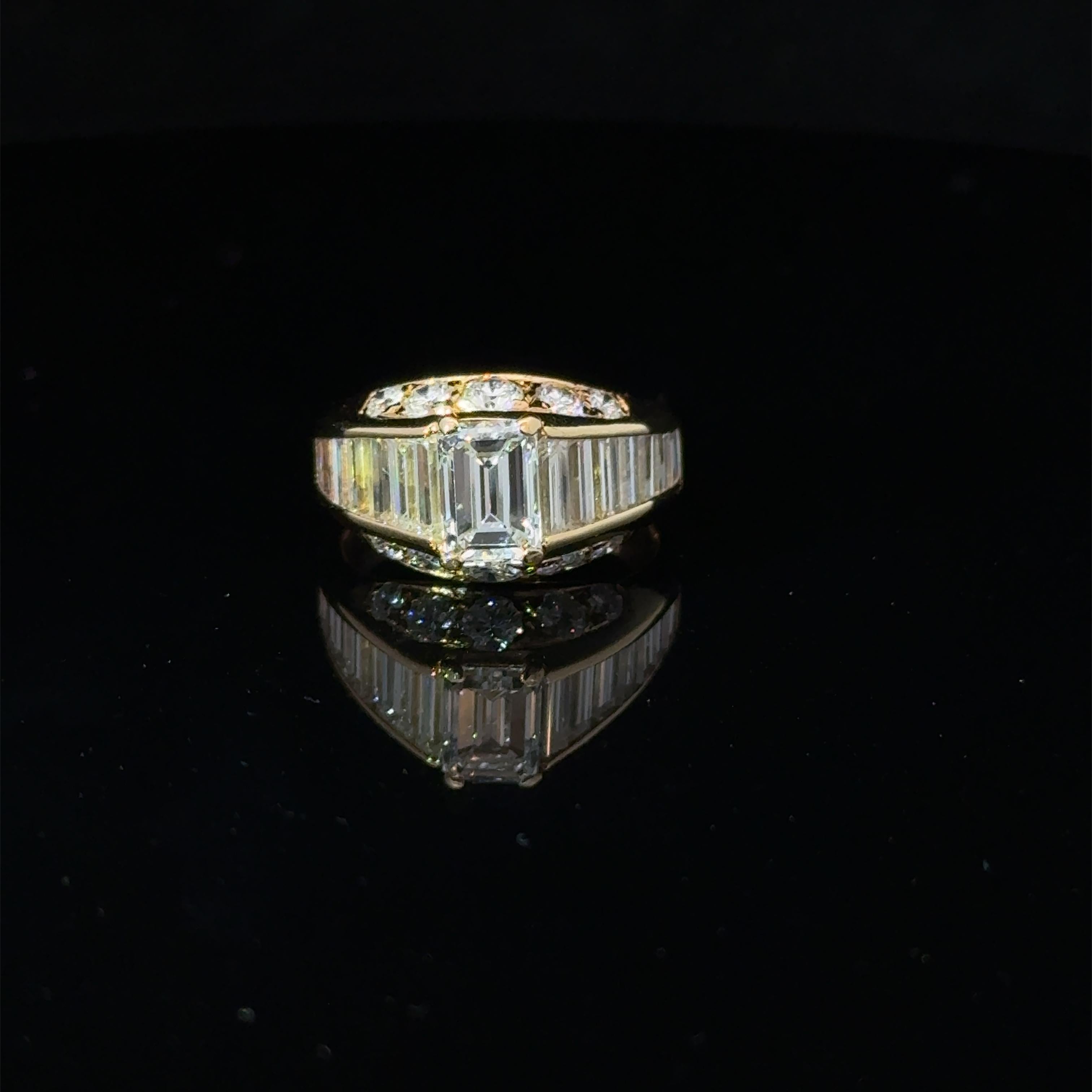 IGI-zertifizierter Ring mit 2,70 Karat natürlichen weißen Diamanten um 1980 4