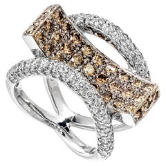 IGI Certified 2.74tcw White Gold Fancy Color Diamond Ring