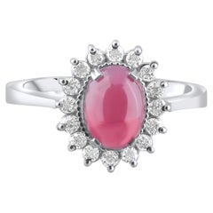 IGI-zertifizierter Ring mit einem Diamanten von 2,78 Karat und einem Rubin, 14-karätiges Gold