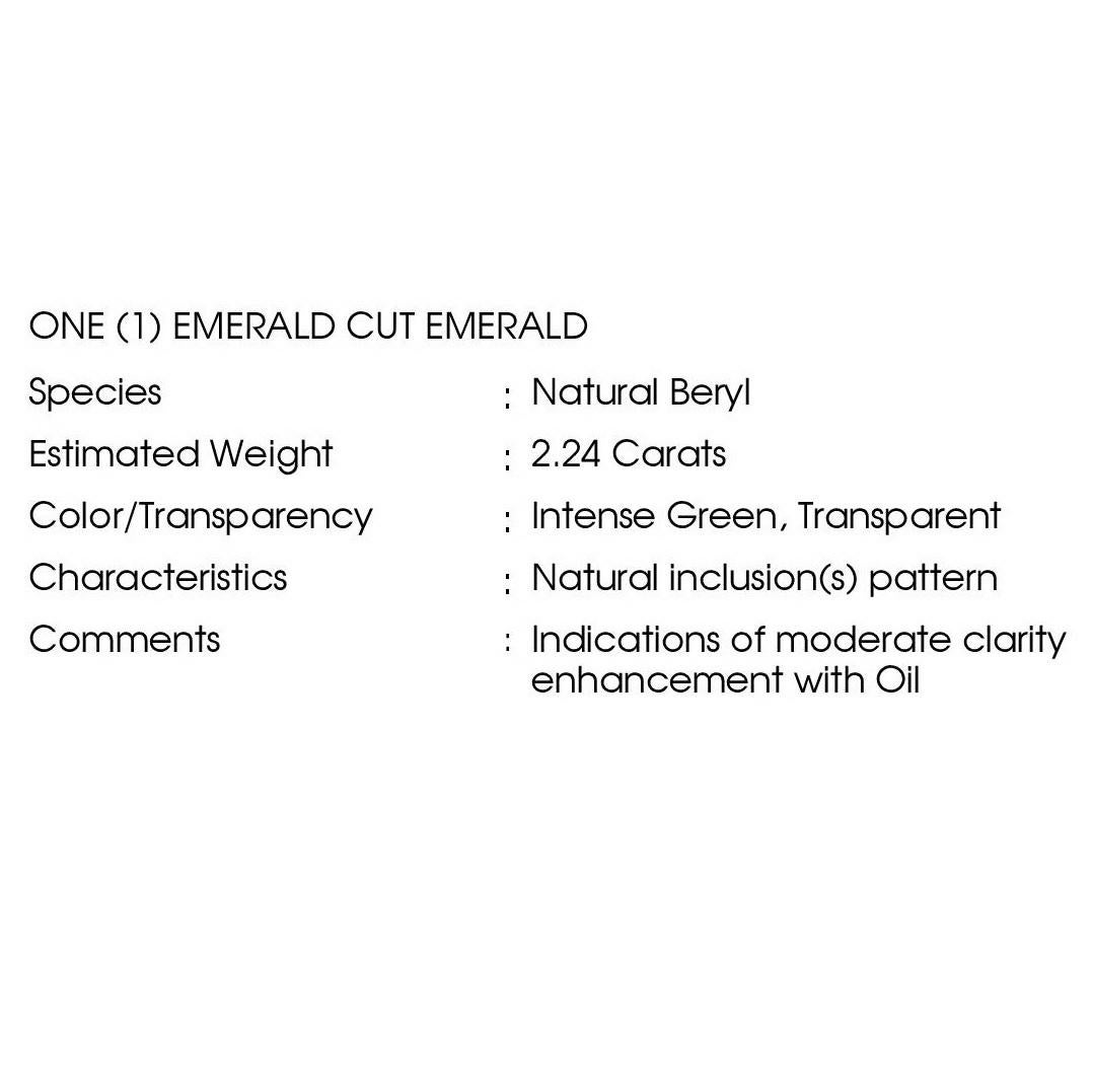Anello in oro 18K con smeraldi naturali certificati IGI da 2,89 carati e diamanti naturali da 0,87 carati in vendita 5