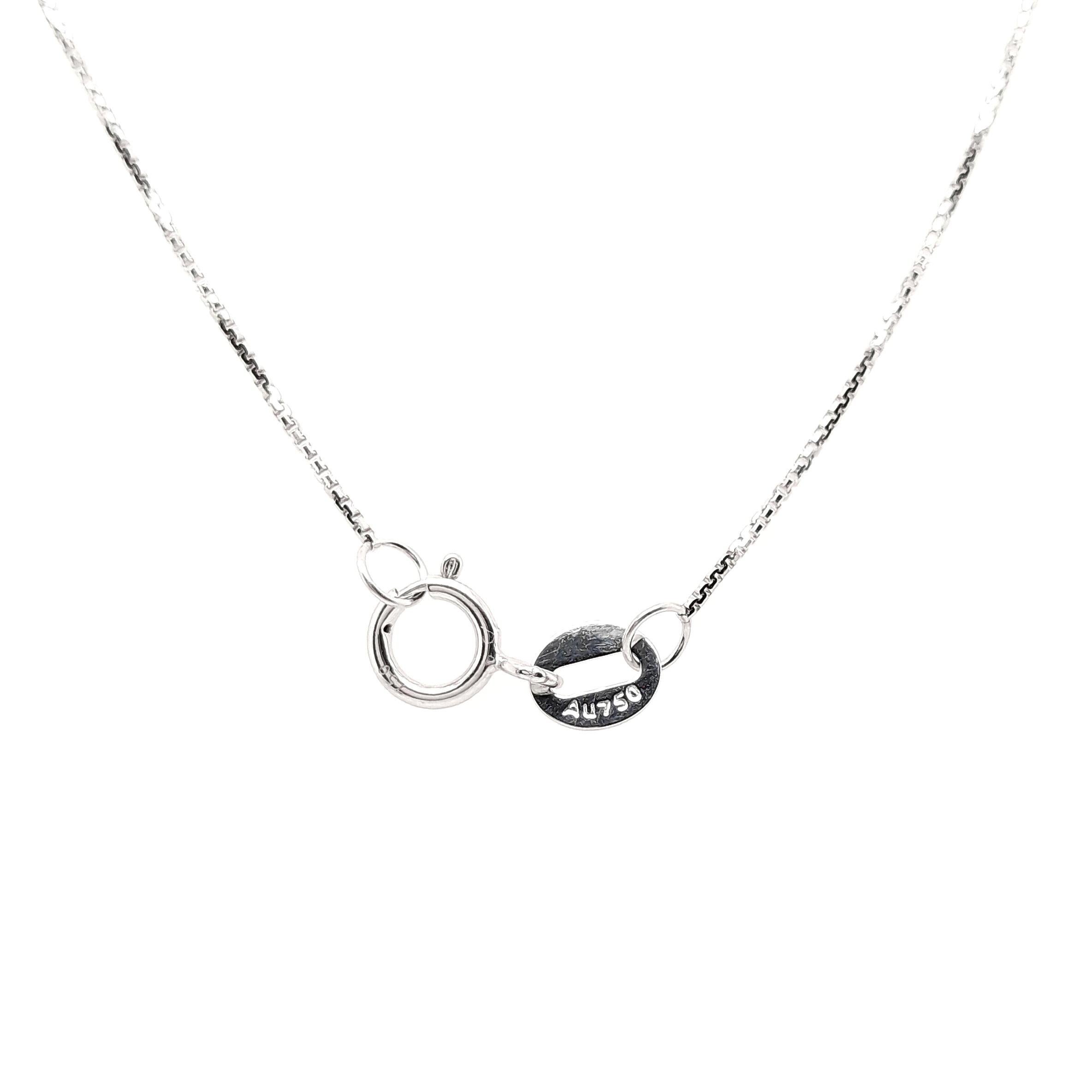 Donna Collana in oro bianco 18 carati con diamanti naturali certificati IGI da 2 carati in vendita