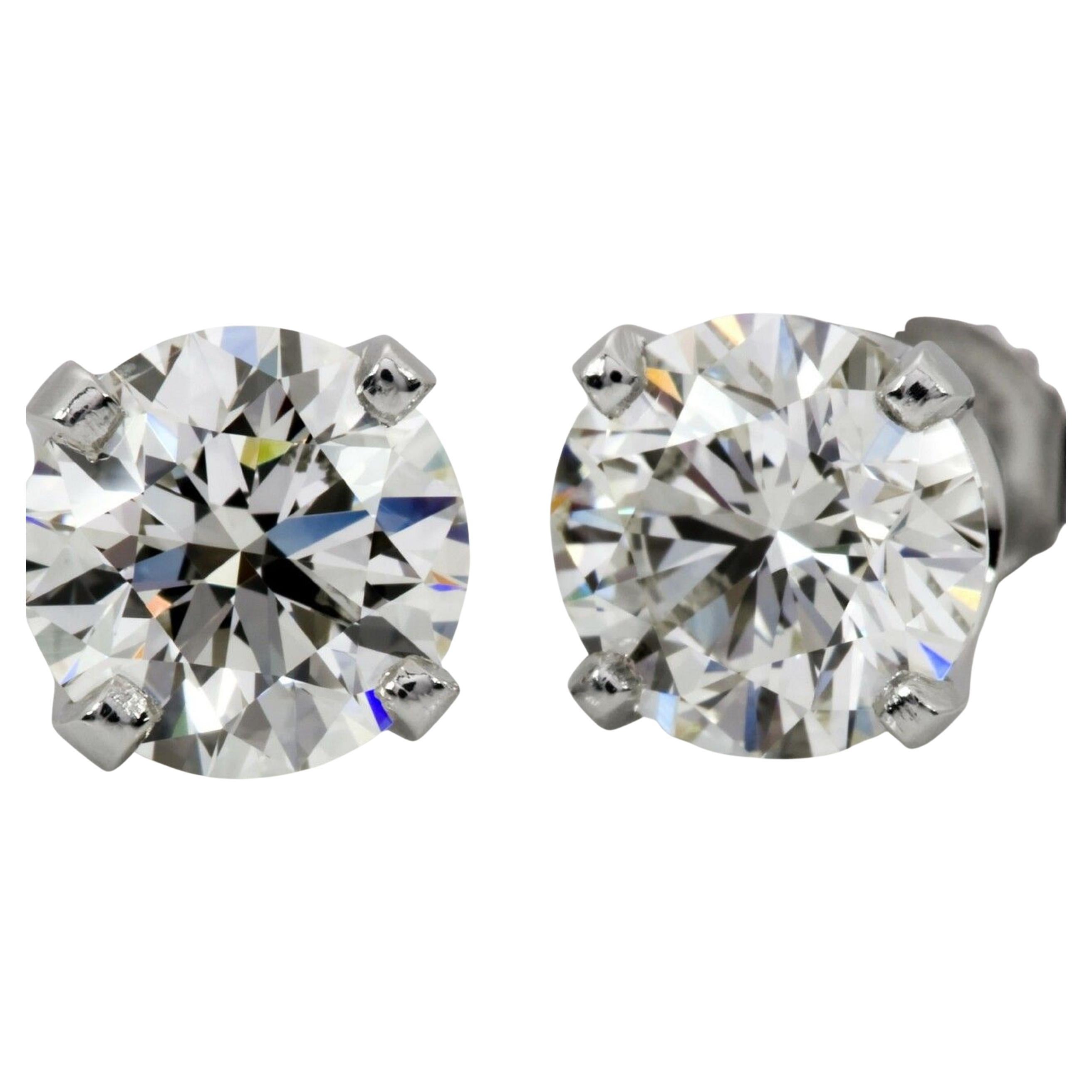 IGI Certified 3 Carat Natural Earth Mined Diamond Studs