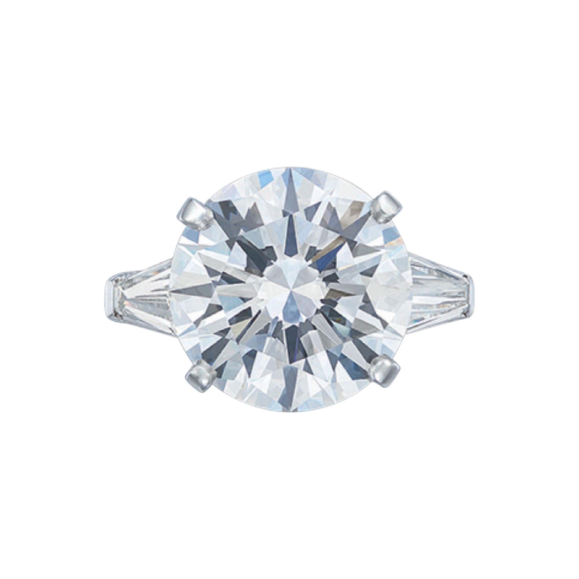 IGI Certified 2.54 Carat Round Brilliant Cut Diamond Platinum Ring