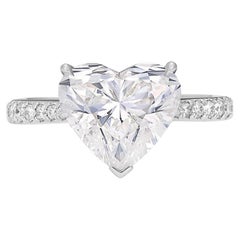 IGI Certificado 3,00 Quilates Diamante Natural D color Anillo de Oro de 18K