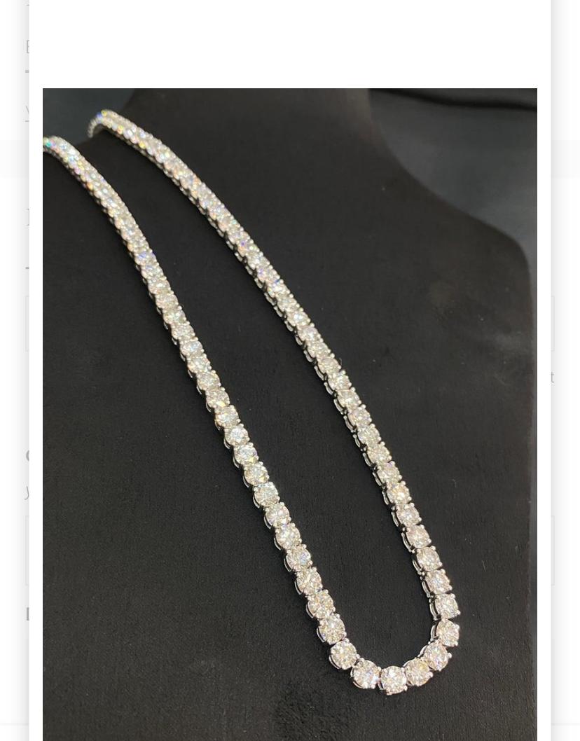 IGI-zertifiziert 30,00 Karat F/VS1  Gold-Tennis-Halskette mit natürlichen Diamanten im Angebot 5
