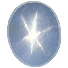 IGI Certified 3.06ct Untreated Blue Star Sapphire Natural Oval Rare Gem