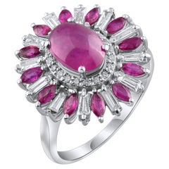 IGI Certified 3.19ct Pink Tourmaline & Diamond Ring in 14K Gold