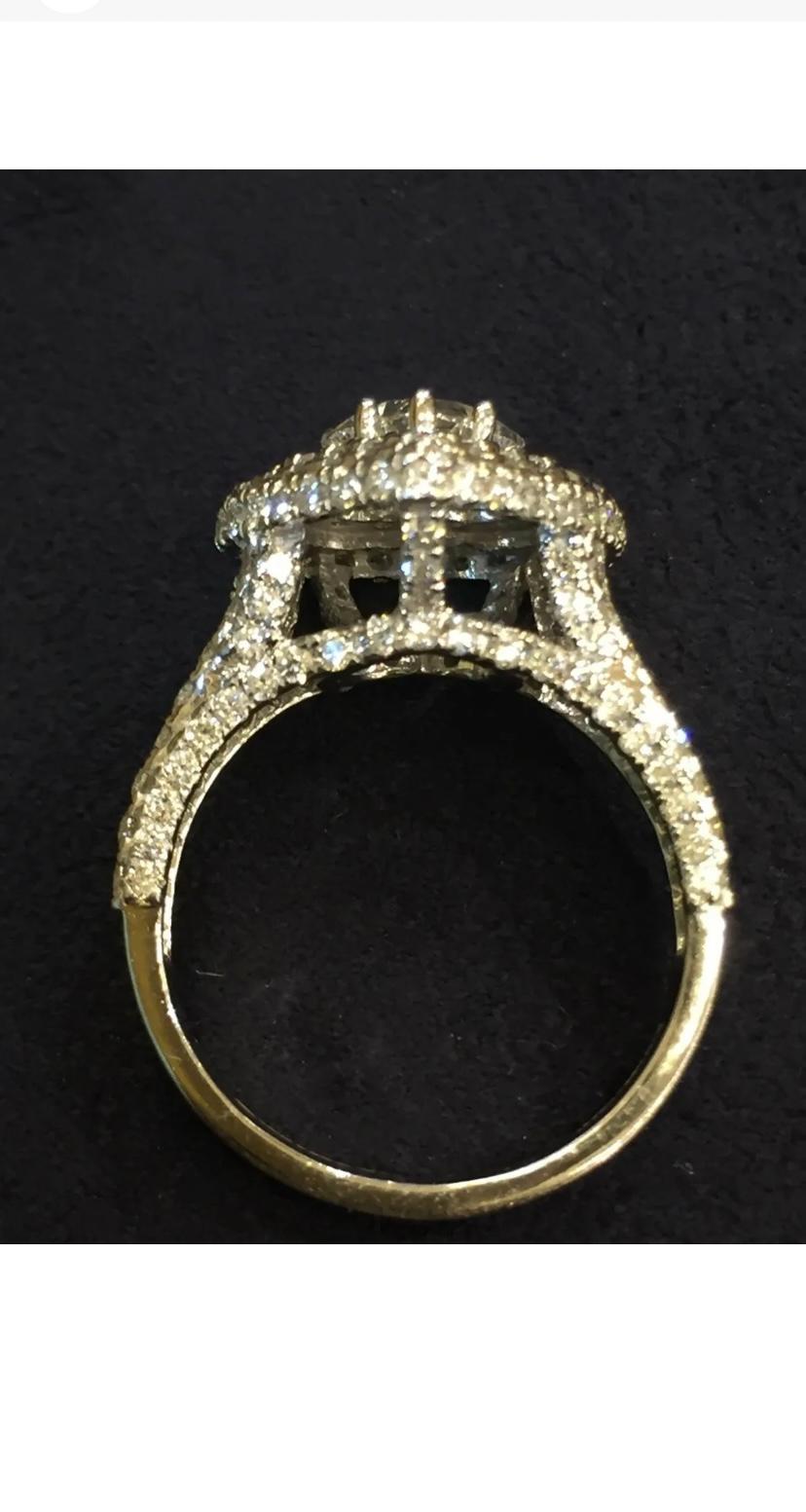 Taille cœur Bague solitaire en or 18 carats avec diamants certifiés IGI de 1,00 carat  en vente