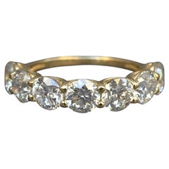 IGI Certified 3.30 CTW 7 Natural Diamond Wedding Band 14K Yellow Gold Size 6.5