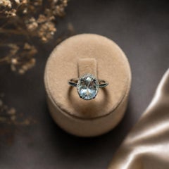 IGI Certified 3.39 Carat Natural Topaz and Diamond Statement Ring in 14K Gold