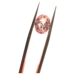 IGI Certified 3.40ct Pink Oval-Shaped Tourmaline Gemstone