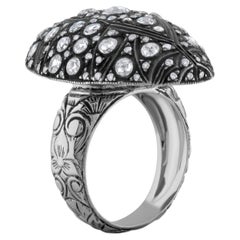 IGI Certified 3.46 Carat Natural Diamond Statement Ring 8K Gold