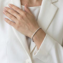 Bracciale Tennis con 3,63 carati di diamanti certificati IGI in oro bianco 14k