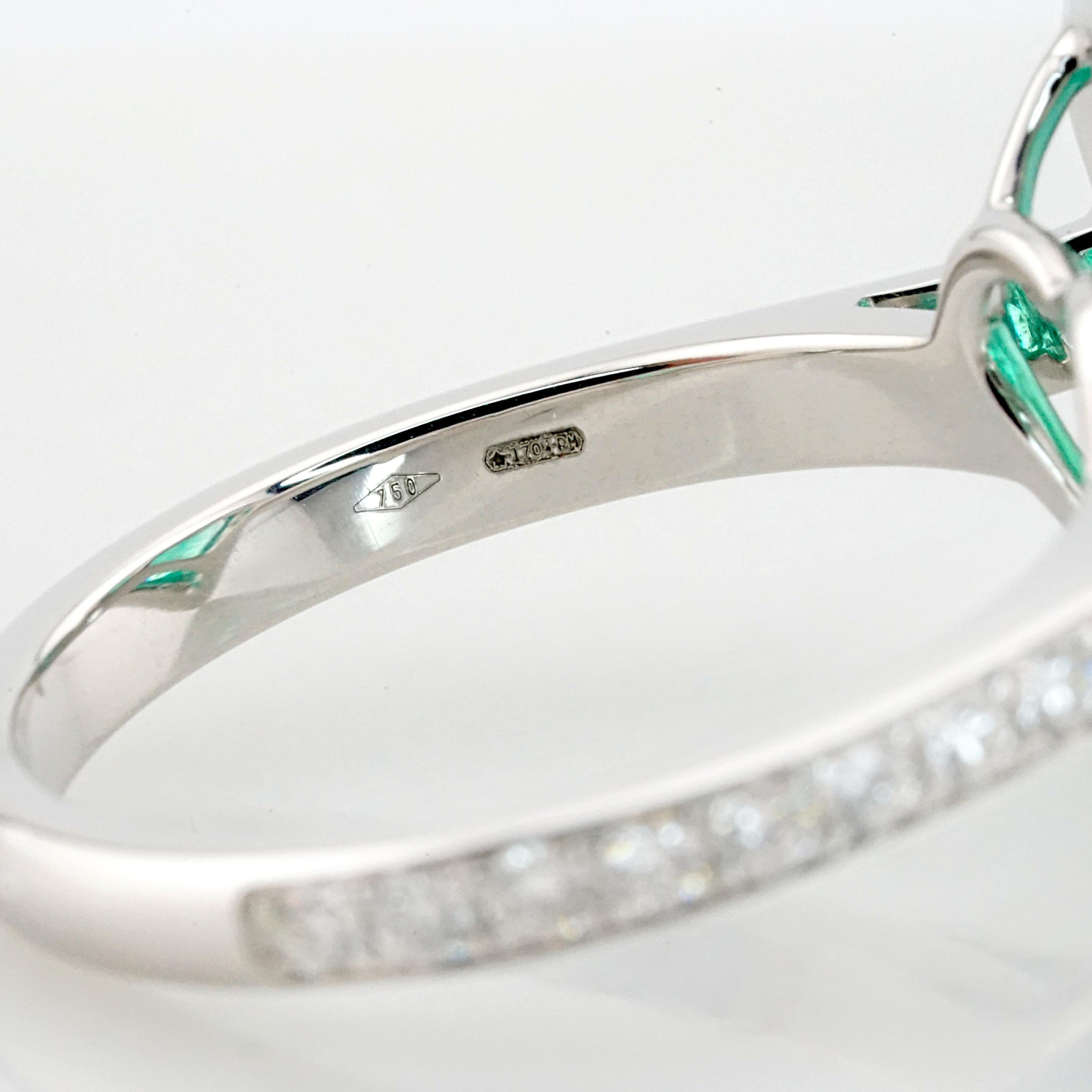 IGI zertifiziert 3,72 Karat Herz Minor Öl Smaragd Diamant Made in Italy Ring  im Angebot 4