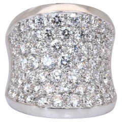 IGI Certified 3.76ct Diamonds Cocktail Ring in 18k White Gold