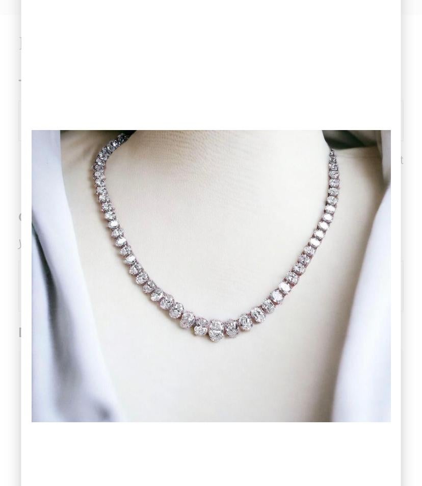 Diamants naturels certifiés IGI de 38,00 carats  Or  Collier de tennis Riviera en vente 4