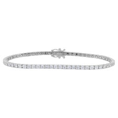 IGI Certified 3.88ct Diamonds Tennis Bracelet in 18k White Gold