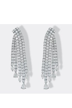 IGI Certified 40.00 Carats Diamonds 18K Gold Multiple  Riviera Earrings Parure