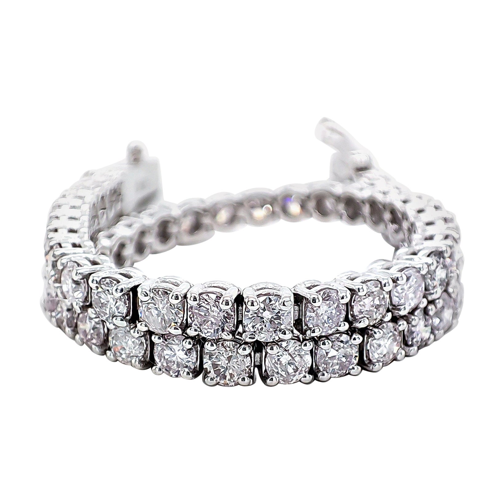14k Goldarmband, IGI-zertifizierter 4,18 Karat natürlicher rosa runder Diamant