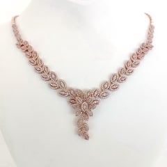 IGI Certified 4.67ct Natural Pink Diamond Necklace