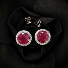 IGI Certified 4.69 Carat Burma Ruby & Diamond Jackets Earrings in 18K White Gold