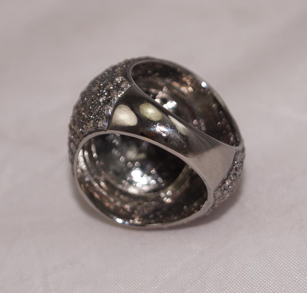 Women's IGI Certified 4.90 Carat Diamond Polki Ring Rose cut Diamond Statement Ring For Sale