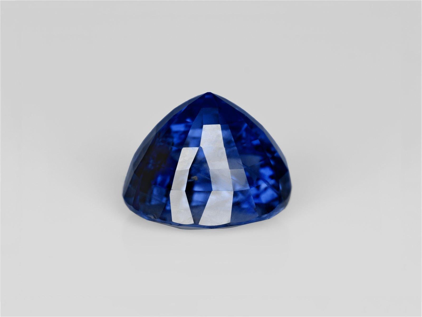 Oval Cut IGI Certified 5 Carat  BURMESE Oval Blue Sapphire Diamond Ring For Sale