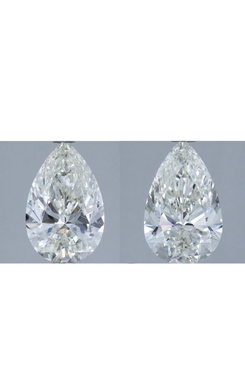 IGI Certified 5.00 Carat Pear Cut Natural Diamonds In New Condition For Sale In Massafra, IT