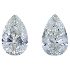 Diamantes naturales talla pera de 5,00 quilates certificados por el IGI