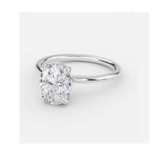 IGI Certified 5.08ct lab diamond 14k White Gold Ring (Solitaire oval brilliant)