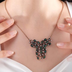 IGI Certified 5.6 Carat Natural Emerald and Diamond Pendant in 8K Gold