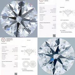 IGI Certified 5.60 Carats EX EX EX Diamonds  18K Gold Earrings