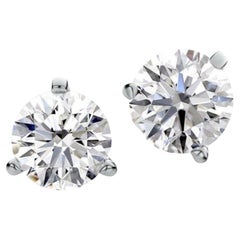 Diamants certifiés IGI 5,60 carats EX  Boucles d'oreilles en or 18K 