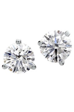 IGI Certified 6.00 Carats EX EX EX  Natural Diamonds 18K Gold Earrings