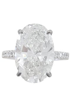 IGI Certified 7.50 Carat Oval Cut Diamond  Solitaire Ring