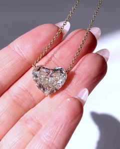 IGI Certified 7.50 Carats Natural Diamond 18K Gold Necklace