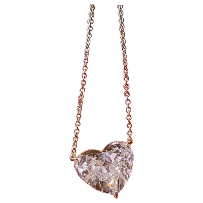 Collier en or 18 carats avec diamants naturels certifiés IGI de 7,50 carats en vente