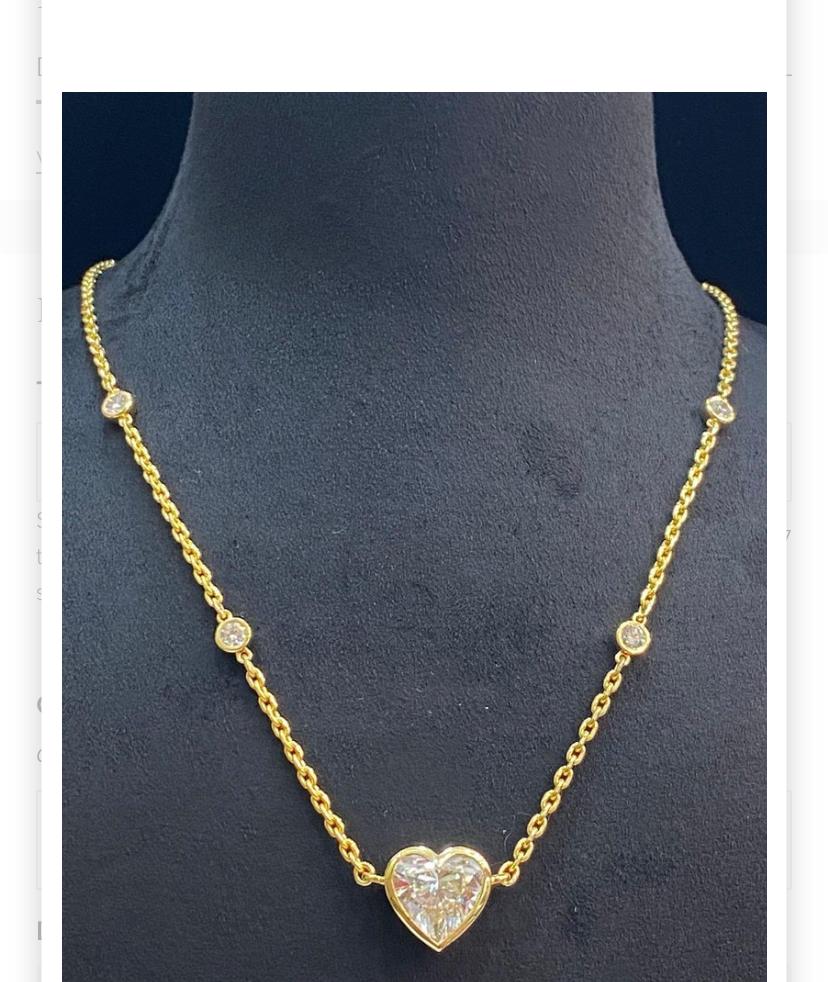 Collana in oro 18K con diamanti a cuore certificati IGI da 7,50 carati in vendita 3