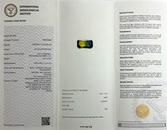 IGI Certified Bi Colour Blue Orange Sapphire Untreated 18k Gold East West Ring